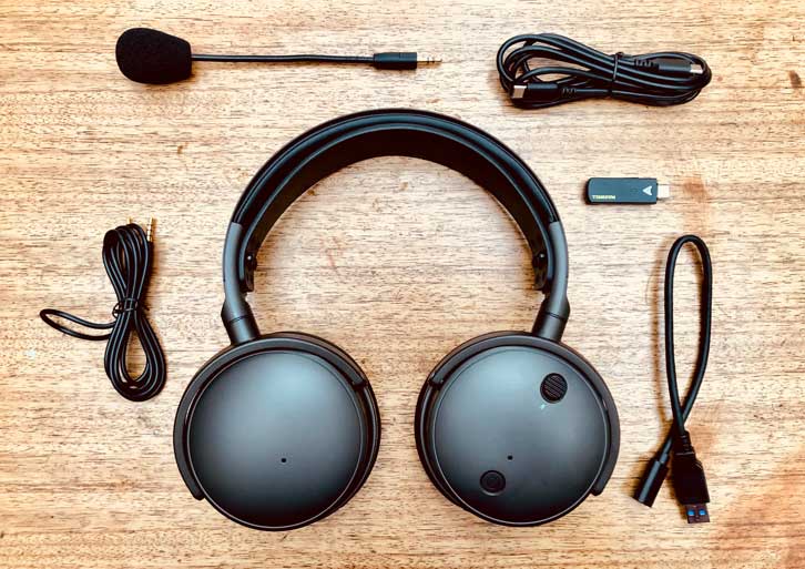 Audeze Maxwell, Headset and included accessories