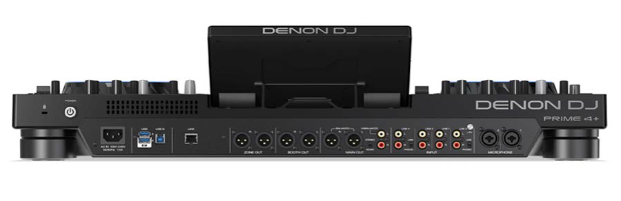 Denon DJ Prime 4 plus inputs and outputs rear