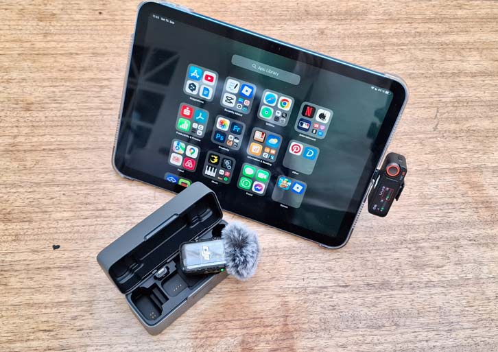 DJI Mic 2 with iPad DJI Mic 2 with iPad